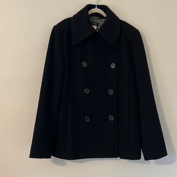 J. Crew Jackets & Blazers - J. Crew Double Black Breasted Wool Peacoat